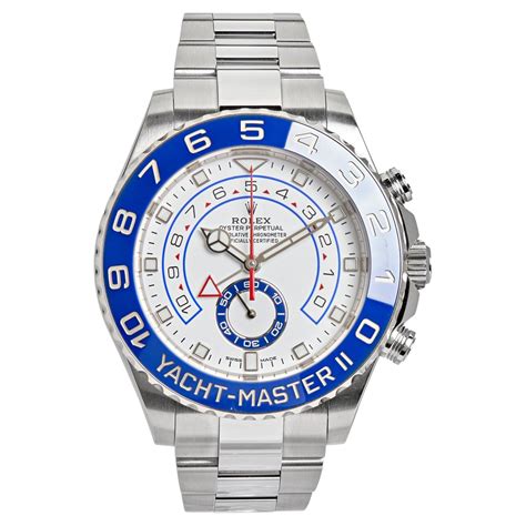 rolex yacht-master ii white dial automatic men's watch|rolex 116680.